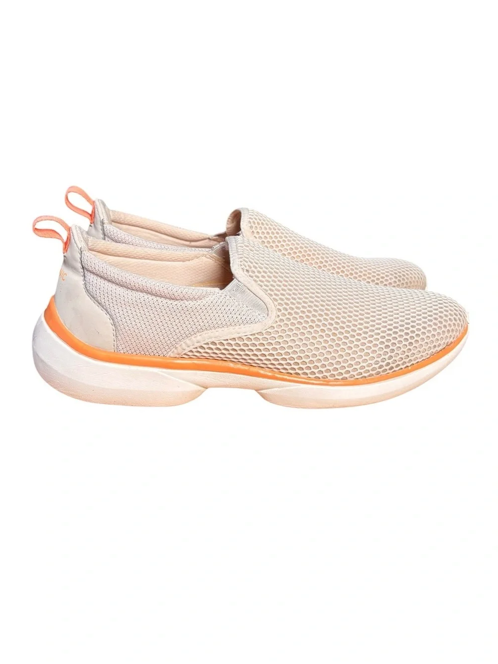 Vionic Vortex Zeta Active Slip-on Sneakers - Cream/Orange Women’s Sz 9